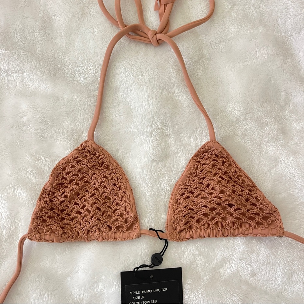 NWT Acacia Swimwear XS Topless Humuhumu bikini top